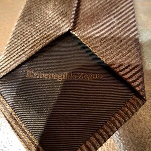 Ermenegildo Zegna Brown Striped Tie